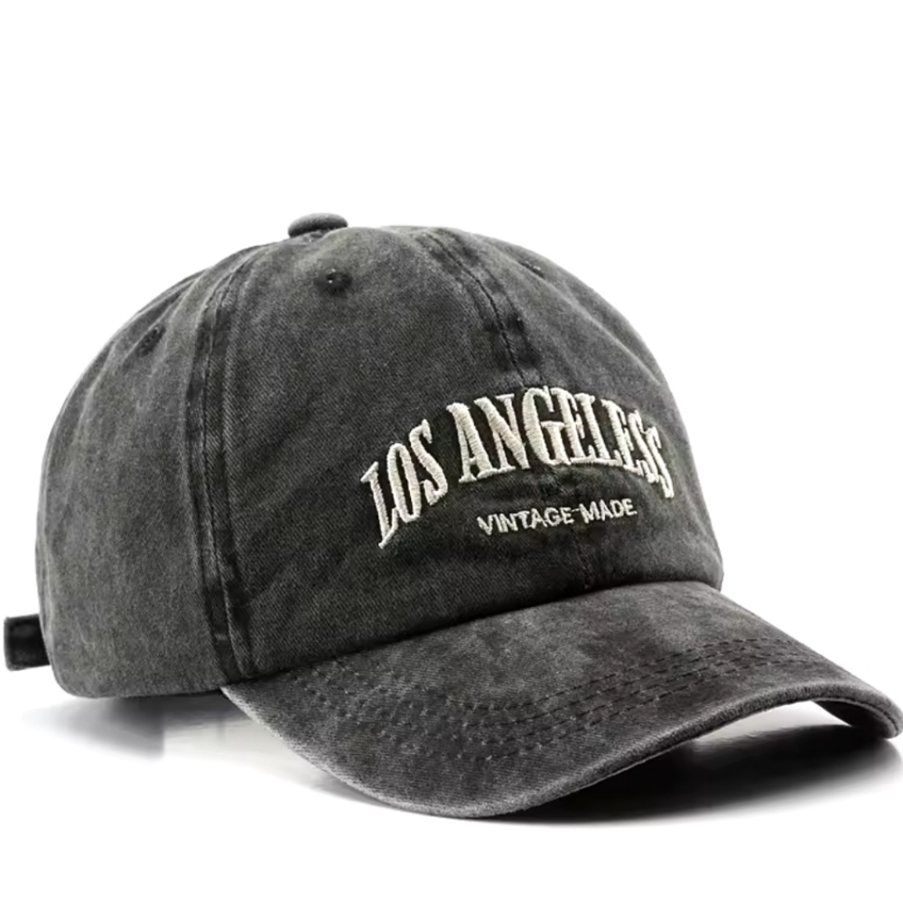 Dark grey Los Angeles baseball style hat (ADD ON ITEM)